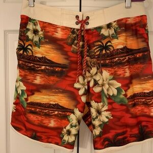 Y2K Tropical Hawaiian Men's Shorts Size 34 EUC